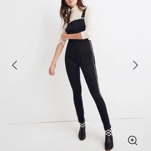 MADEWELL Overalls Black Frost with Stripe Piping
